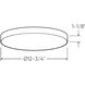 Fusion 1 Light 12 inch White Flushmount Ceiling Light