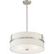 Contemporary 4 Light 20 inch Brushed Nickel Pendant Ceiling Light