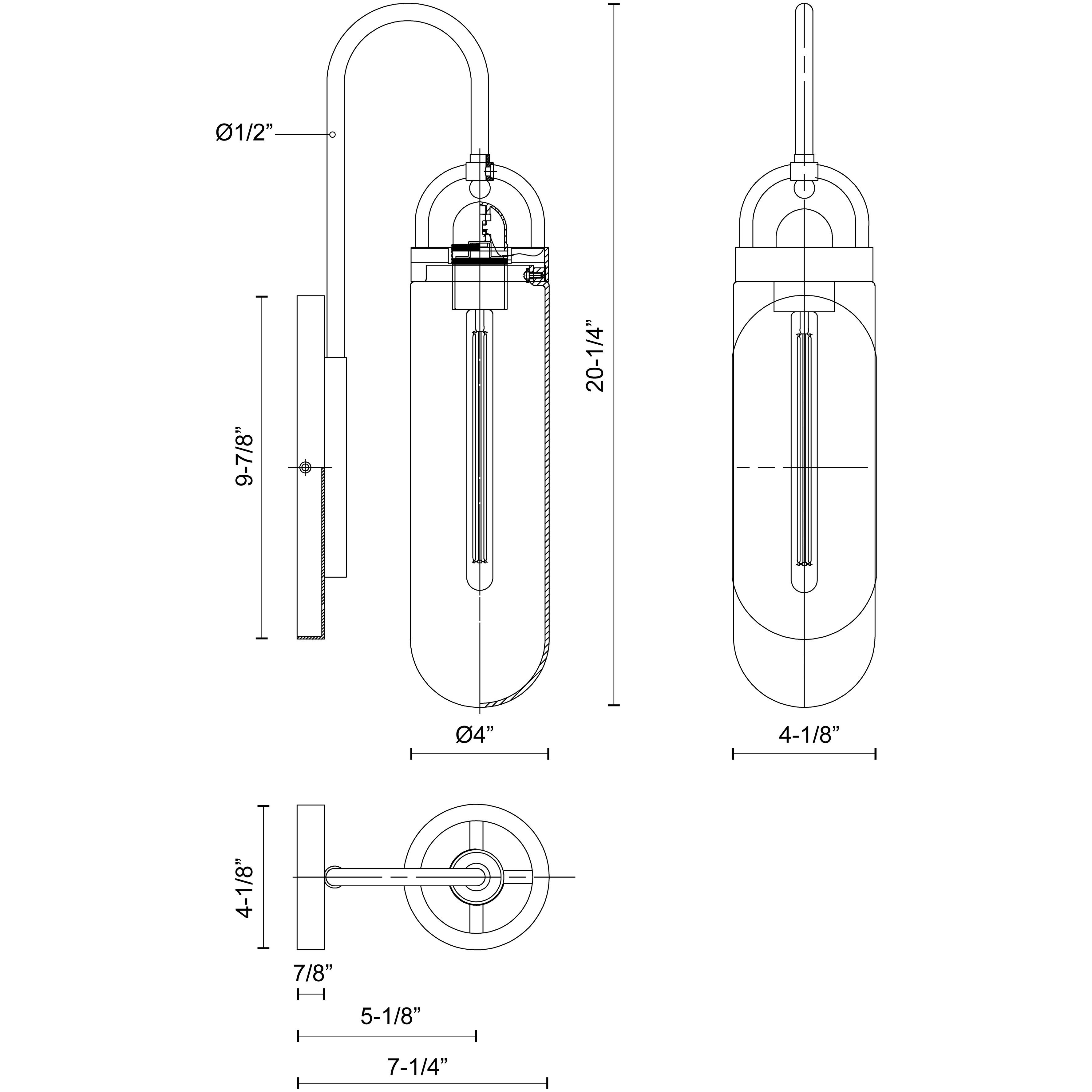 Lancaster 1 Light 27.16 inch Brushed Brass Vanity Light Wall Light