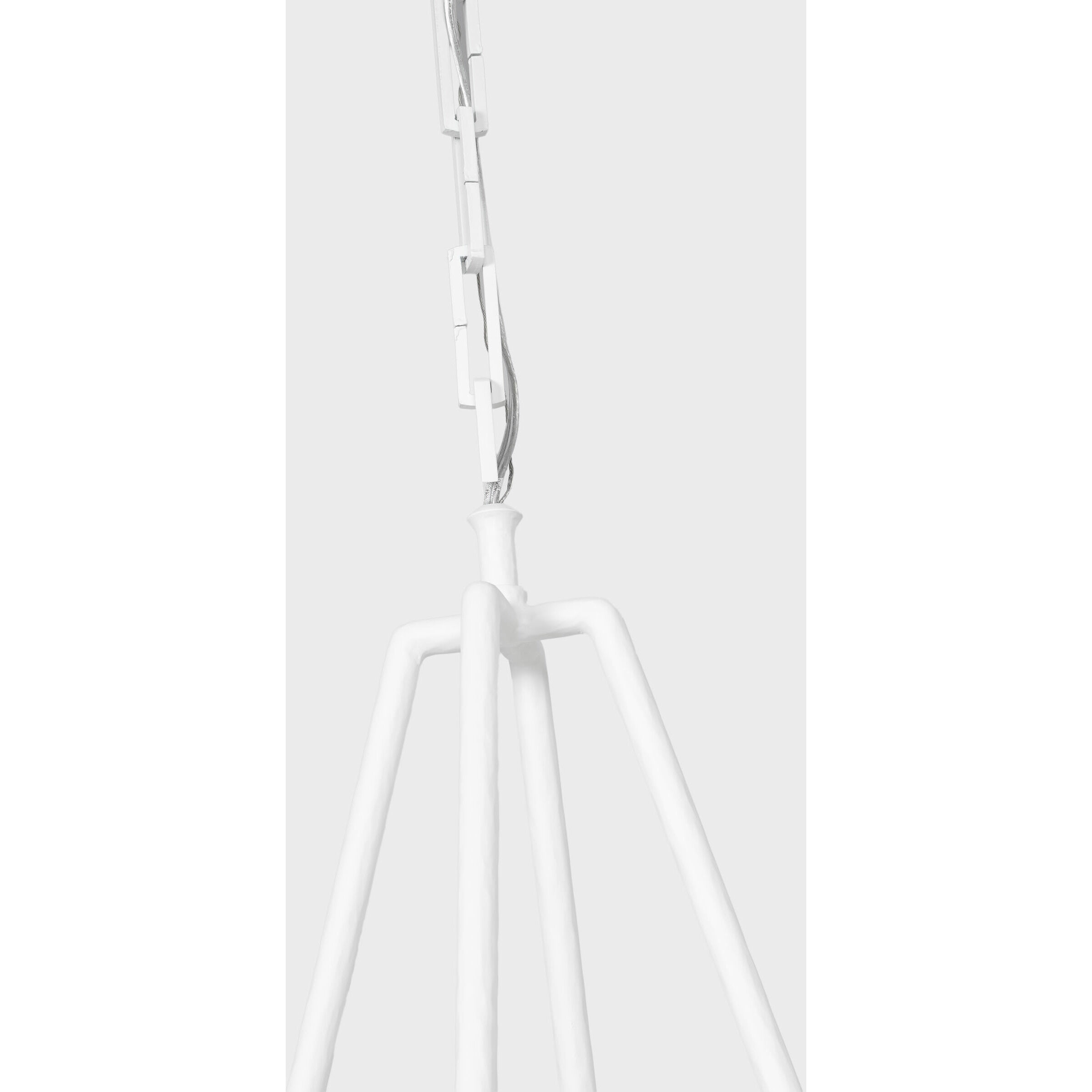 Chapman & Myers Ashton LED 44.5 inch Plaster White Sculpted Chandelier Ceiling Light, Extra Large