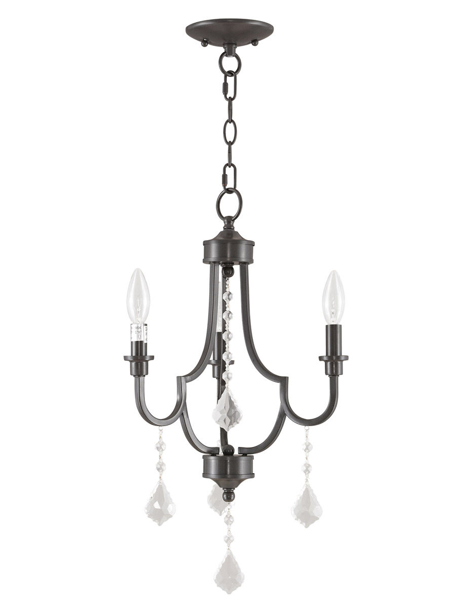 Glendale 3 Light 14 inch English Bronze Mini Chandelier Ceiling Light