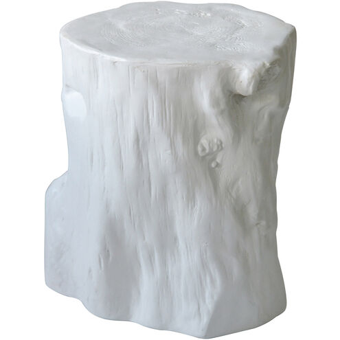 Log 19 inch White Stool