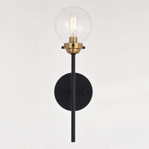 Orbit 1 Light 5 inch Muted Brass and Oil Rubbed Bronze Wall Light
