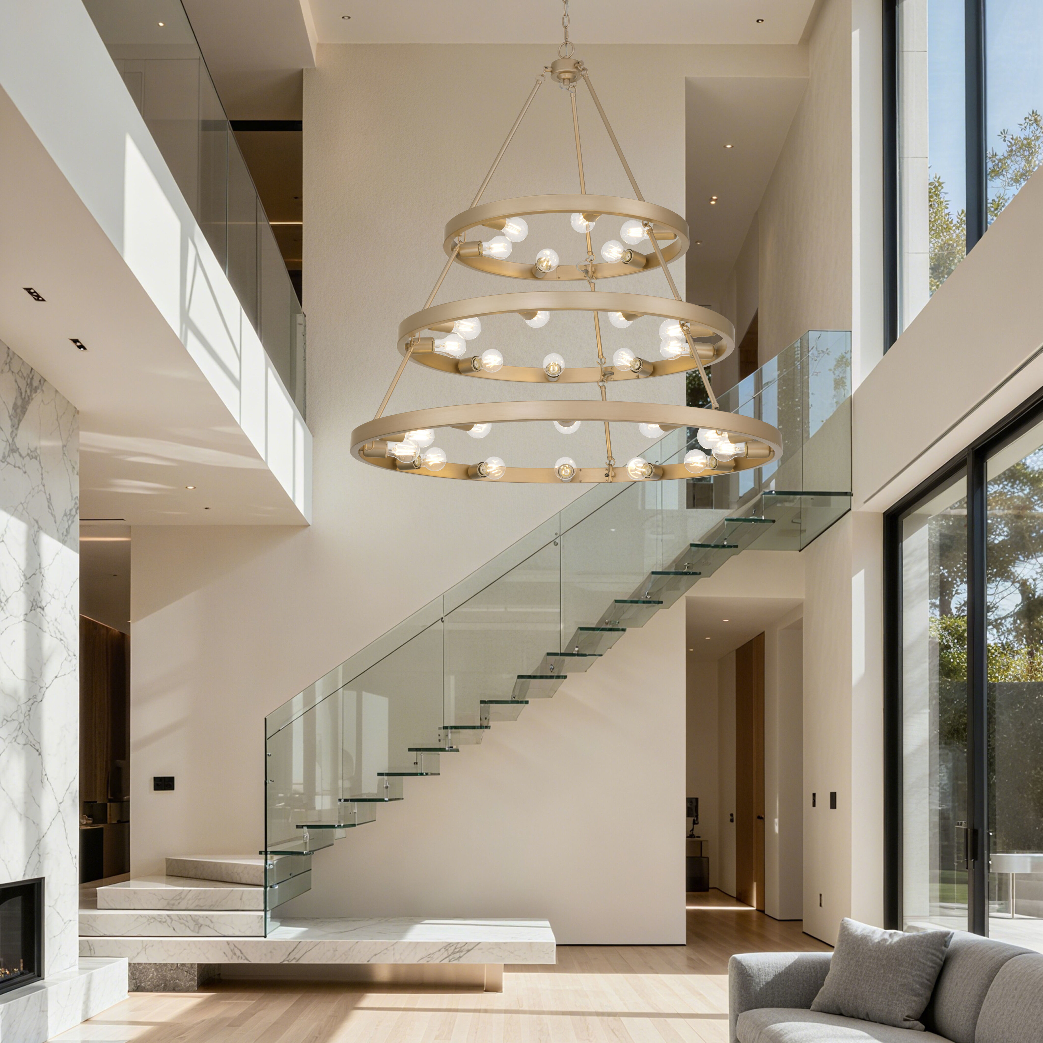 Castile 27 Light 40 inch French Gold Chandelier Ceiling Light