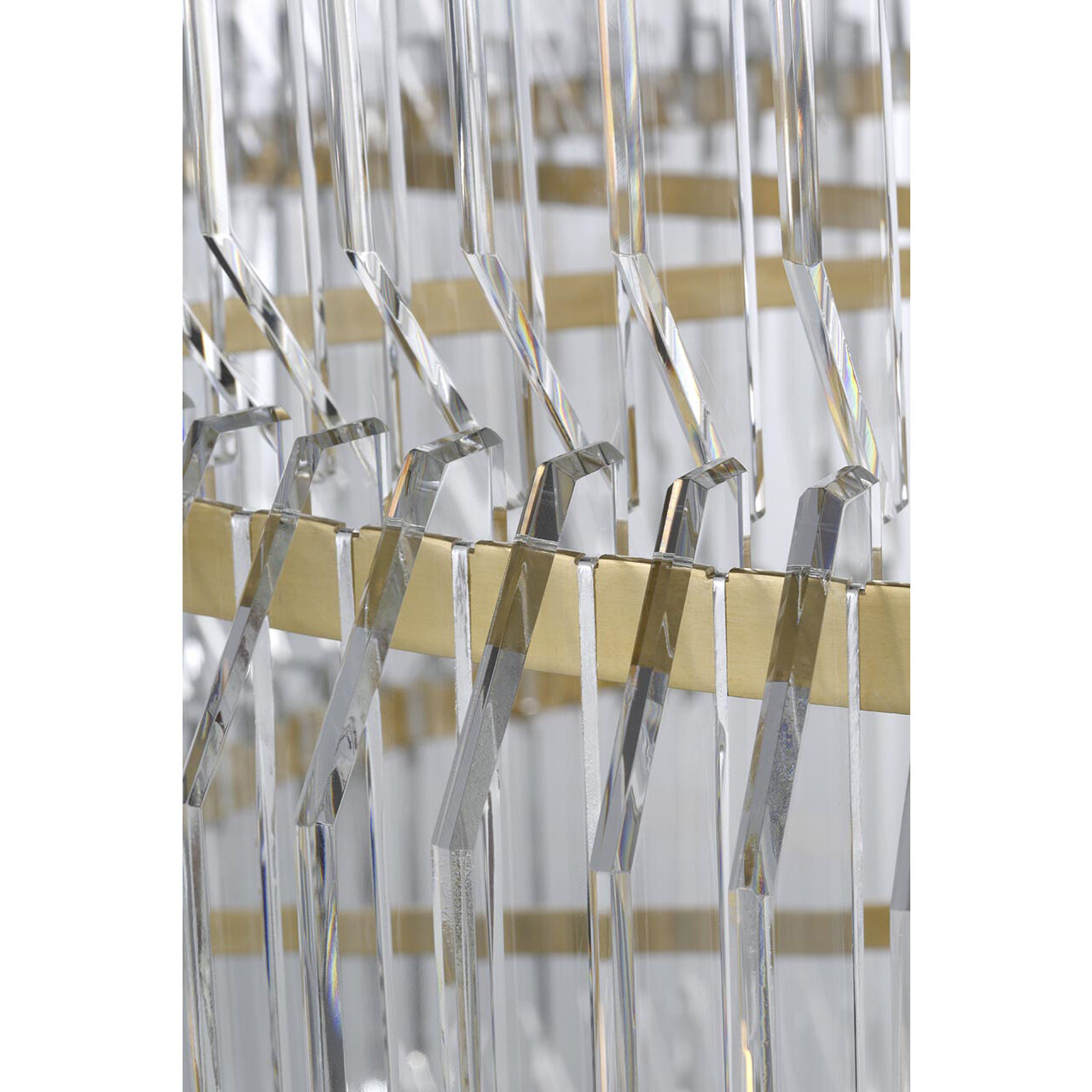 Waterford Killarney LED 32 inch Natural Brass Layered Drum Chandelier Ceiling Light