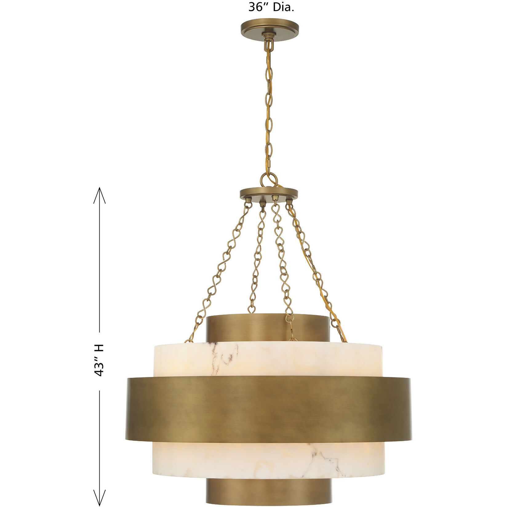Davenport 6 Light 28 inch Antique Patina Pendant Ceiling Light