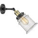 Franklin Restoration Canton LED 6.5 inch Black Antique Brass Sconce Wall Light in Seedy Glass, Franklin Restoration