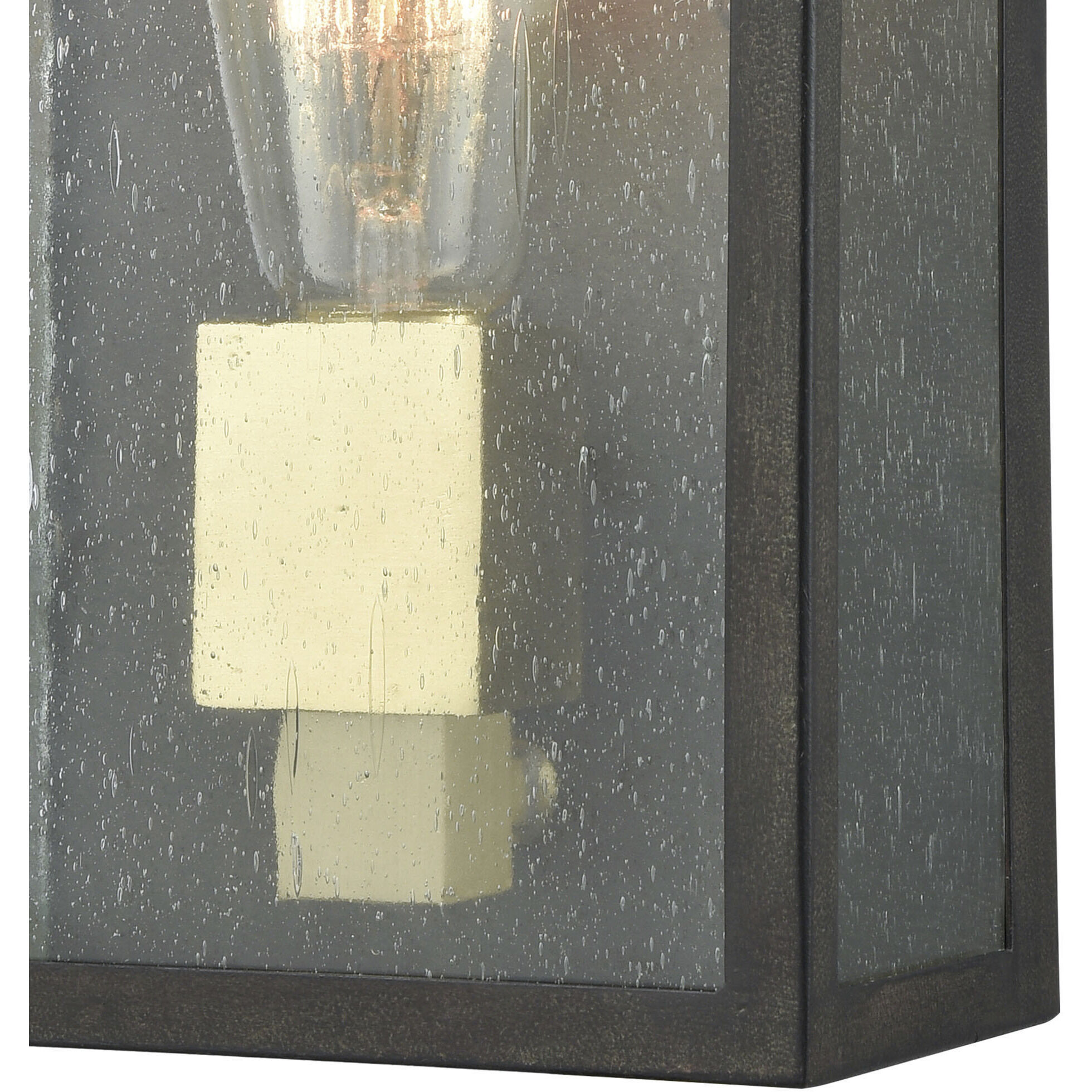 McKenzie 1 Light 11 inch Blackened Bronze with Brushed Brass Outdoor Wall Sconce