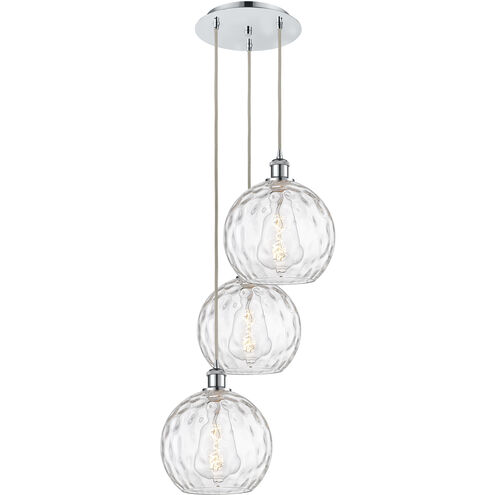 Ballston Athens Water Glass 3 Light 17 inch Polished Chrome Multi-Pendant Ceiling Light