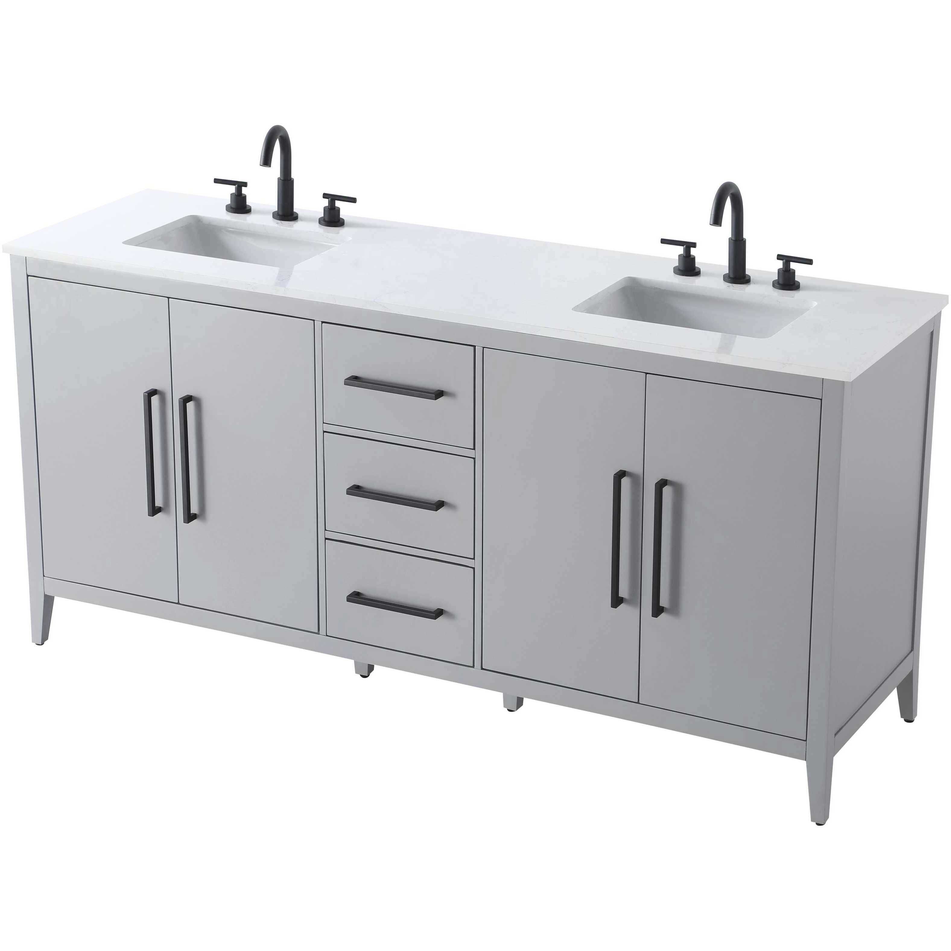 Millie 72 X 35 inch Grey Bathroom Vanity Cabinet