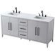 Millie 72 X 35 inch Grey Bathroom Vanity Cabinet
