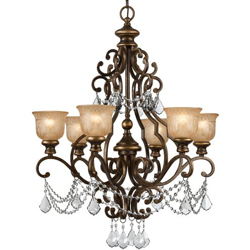 Norwalk 6 Light 28 inch Bronze Umber Chandelier Ceiling Light