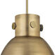 Newton Bell 1 Light 8 inch Brushed Brass Pendant Ceiling Light