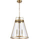 Judy 3 Light 16 inch Satin Brass Pendant Ceiling Light
