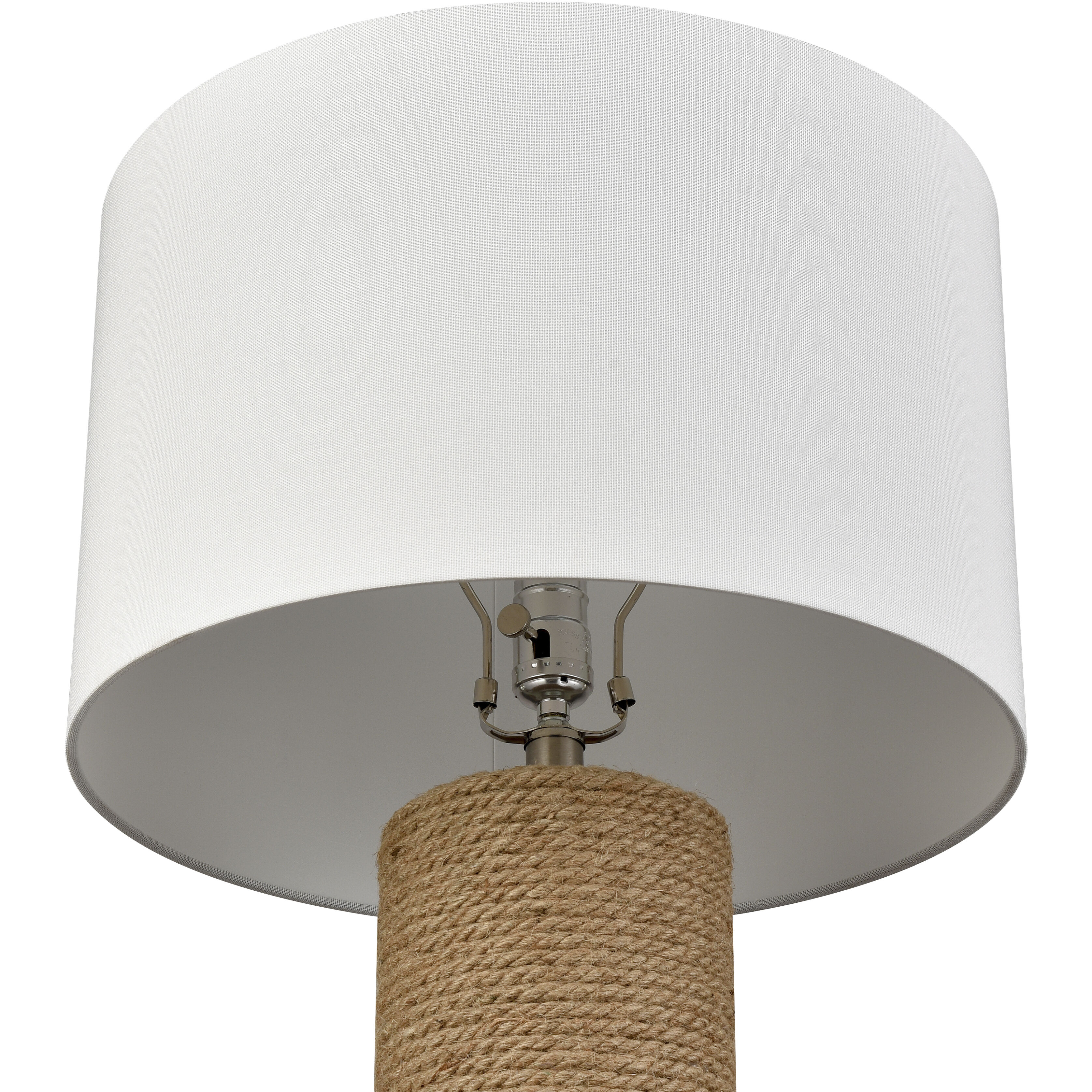 Sherman 27.5 inch 150 watt Natural with Clear Table Lamp Portable Light
