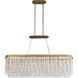 Lafayette 6 Light 48 inch Havana Gold Linear Pendant Ceiling Light