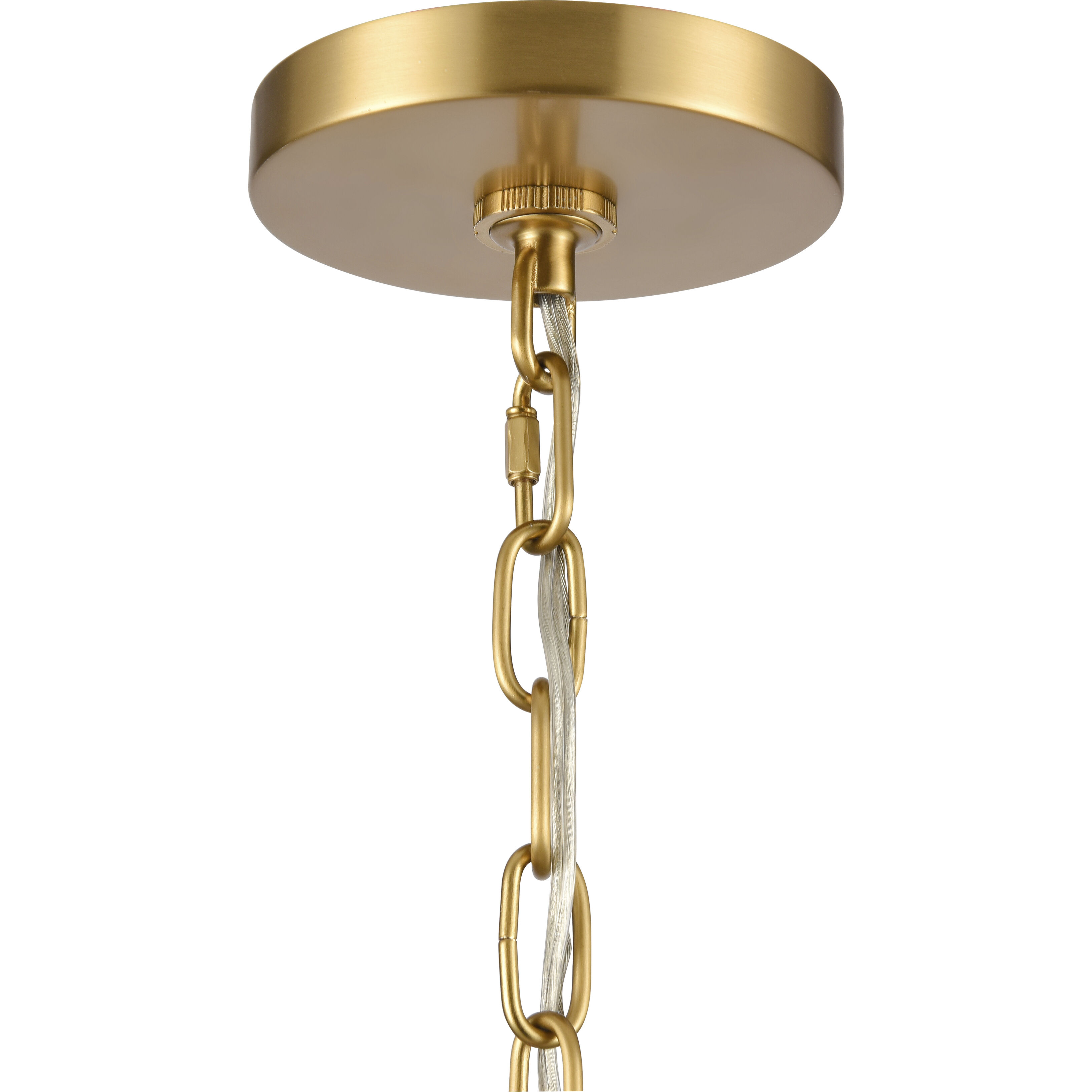 Abaca 3 Light 20 inch Brushed Gold Chandelier Ceiling Light