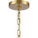 Abaca 3 Light 20 inch Brushed Gold Chandelier Ceiling Light