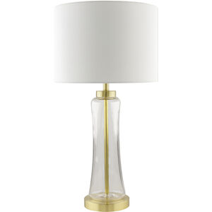 Fidel 26.5 inch 60 watt Clear / Metallic - Brass Accent Table Lamp Portable Light