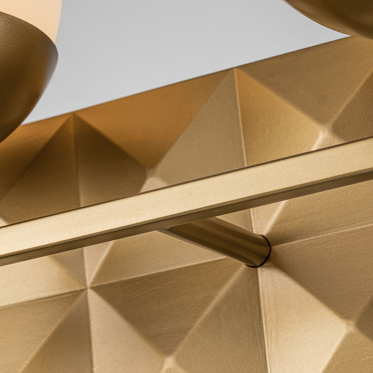 Deco 2 Light 14.5 inch Laquered Gold Bath Bar Wall Light