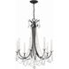 Karrington 8 Light 26 inch Matte Black Chandelier Ceiling Light