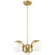 Realm Sphere 3 Light 17.25 inch Modern Gold Chandelier Ceiling Light