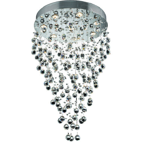 Galaxy 8 Light 24 inch Chrome Dining Chandelier Ceiling Light in GU10, Royal Cut