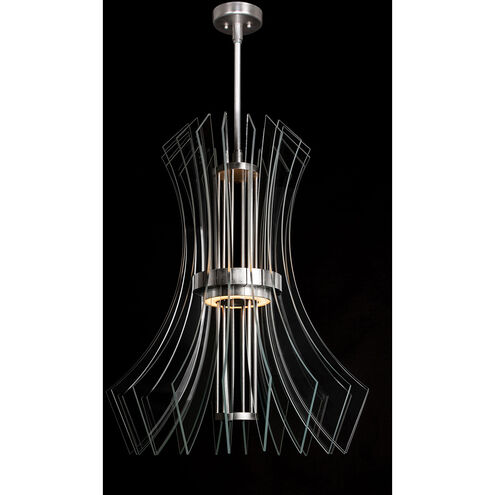 Newton 3 Light 27.5 inch Silver Pendant Ceiling Light in Down