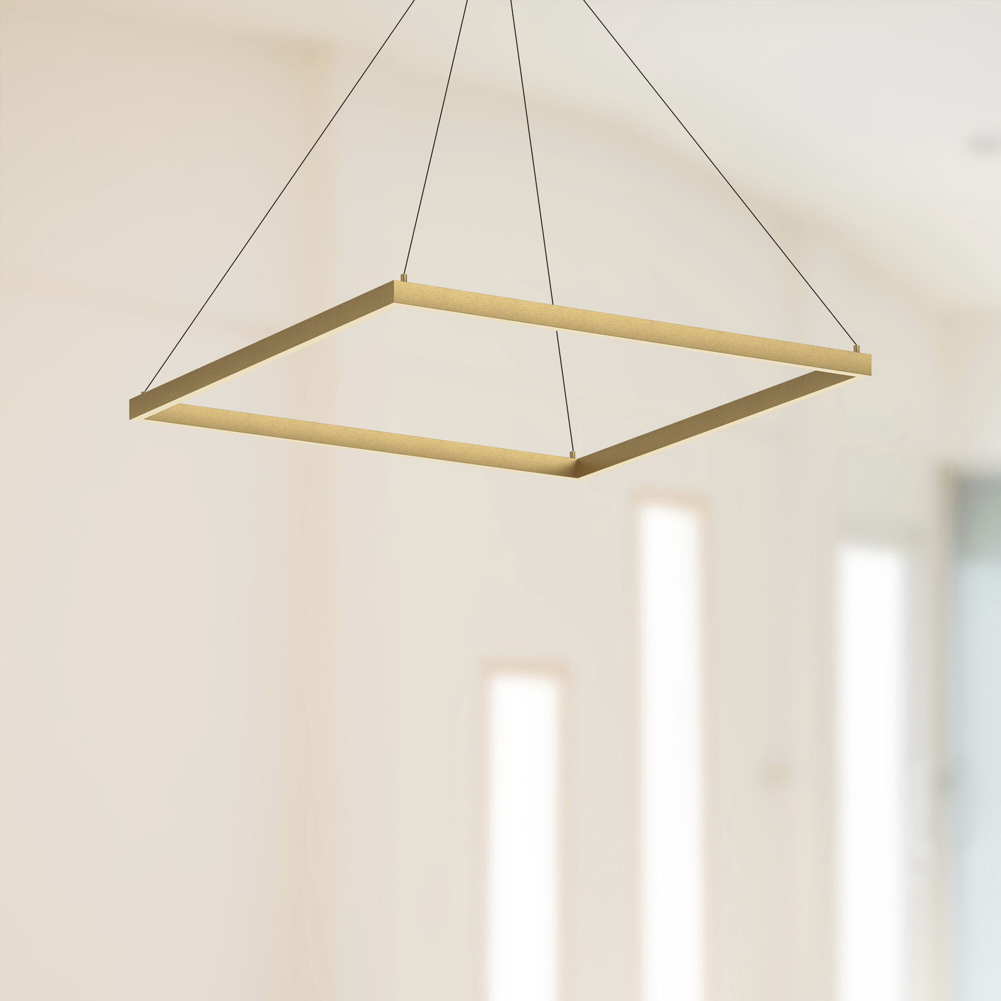 Piazza Pendant Ceiling Light in Brushed Gold