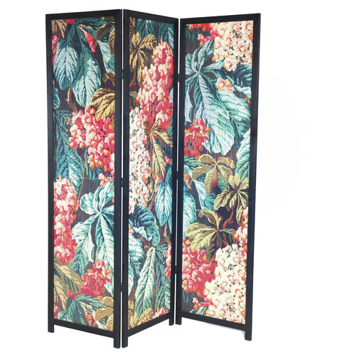 Anita Green and Pink with Brown and Black Room Divider