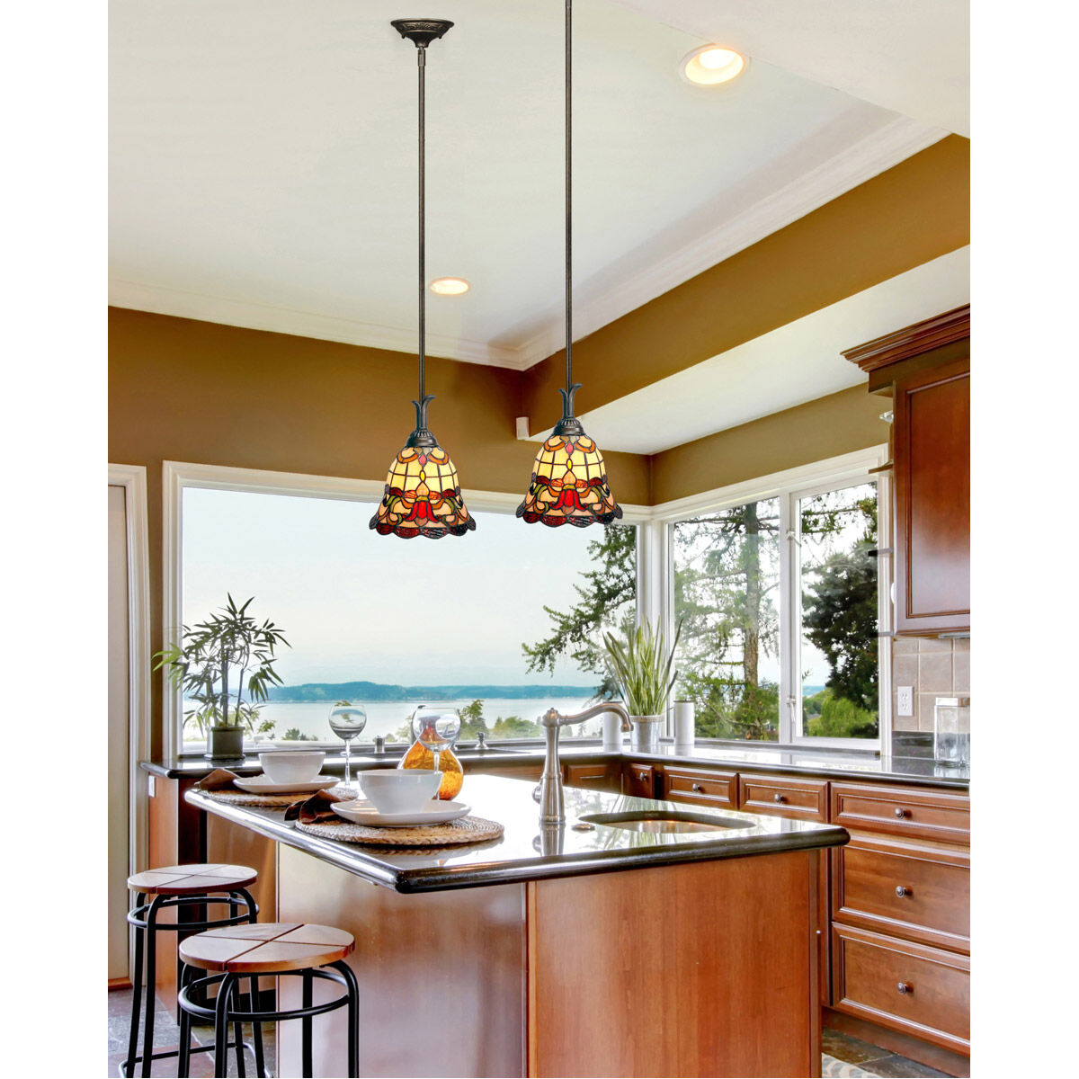 Evelyn 1 Light 7 inch Mica Black Mini Pendant Ceiling Light