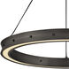 Althea LED 26 inch Satin Black Chandelier Ceiling Light