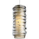 Sean Lavin Leigh 1 Light 12 Chrome Low-Voltage Pendant Ceiling Light in Halogen, FreeJack, Transparent Smoke Glass