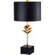 Camilia 9 inch 60.00 watt Antique Gold Table Lamp Portable Light, Flambeau
