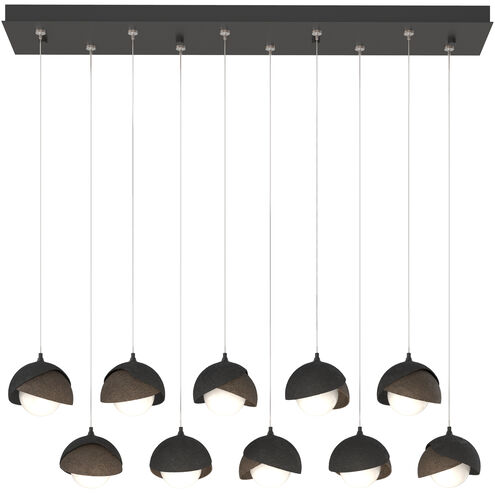 Brooklyn 10 Light 44.5 inch Black and Bronze Pendant Ceiling Light in Black/Bronze, Rectangular