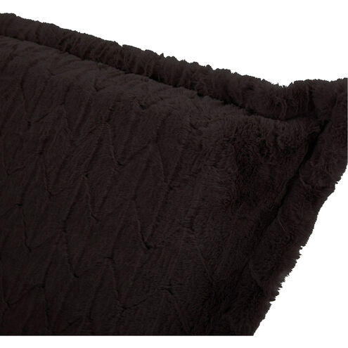 Puff Angora Ebony Scroll Chair with Cover