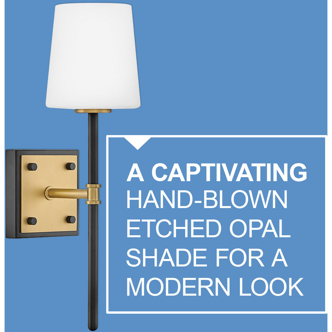 Saunders 1 Light 4.75 inch Black with Lacquered Brass Interior Wall Mount Wall Light