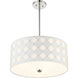 Patchwork 3 Light 22 inch Polished Nickel Pendant Ceiling Light