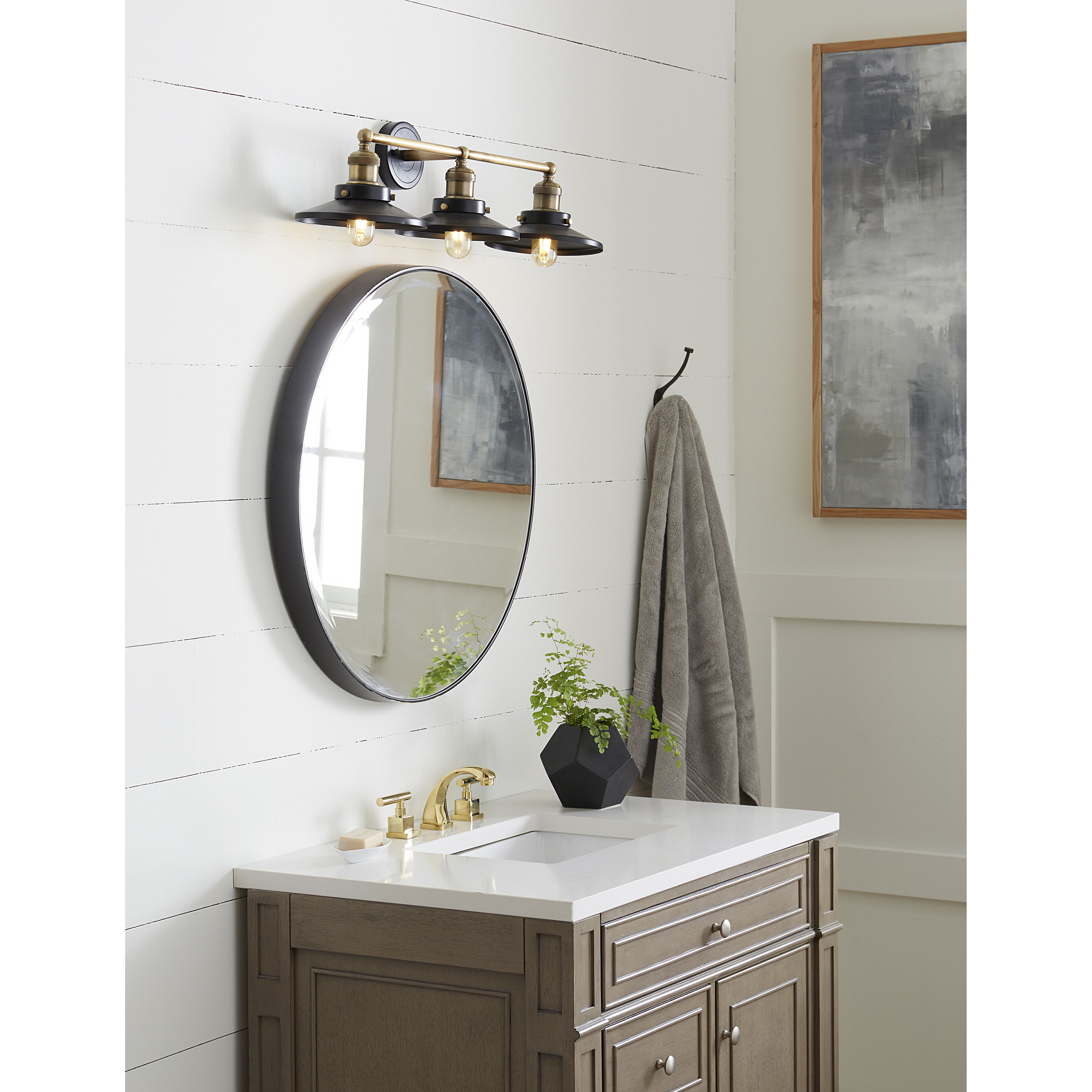 Antique brass bathroom vanity lights online