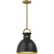 Alora Mood Waldo Pendant Ceiling Light in Aged Gold and Matte Black