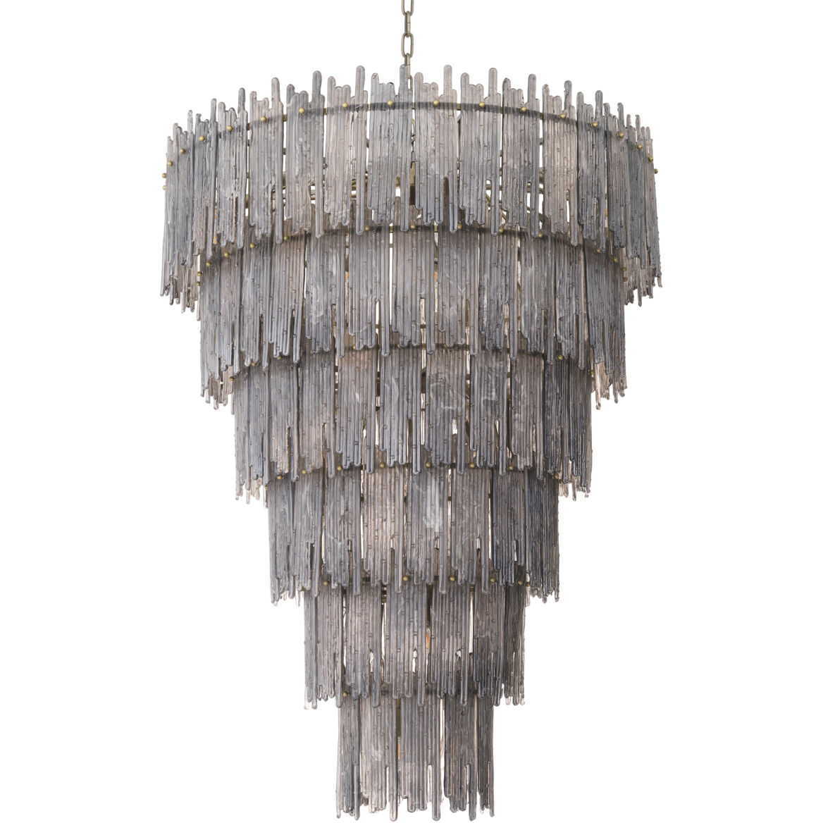 Saint Roch 35 Light 45.67 inch Light Brushed Brass Chandelier Ceiling Light, XXL