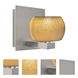 Keno 1 Light 5.5 inch Satin Nickel Vanity Light Wall Light in LED, Gold Sand Glass