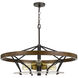 Sherrill 6 Light 32 inch Bronze with Wood Chandelier Ceiling Light