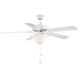 Traditional 52 inch White with Chestnut and Grey Weathered Oak Blades Ceiling Fan