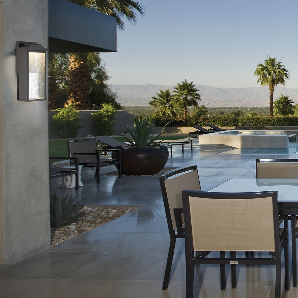 Venya LED 12 inch Black Outdoor Wall Sconce