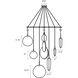 Cantina LED 57 inch Satin Black Pendant Ceiling Light in Clear Glass