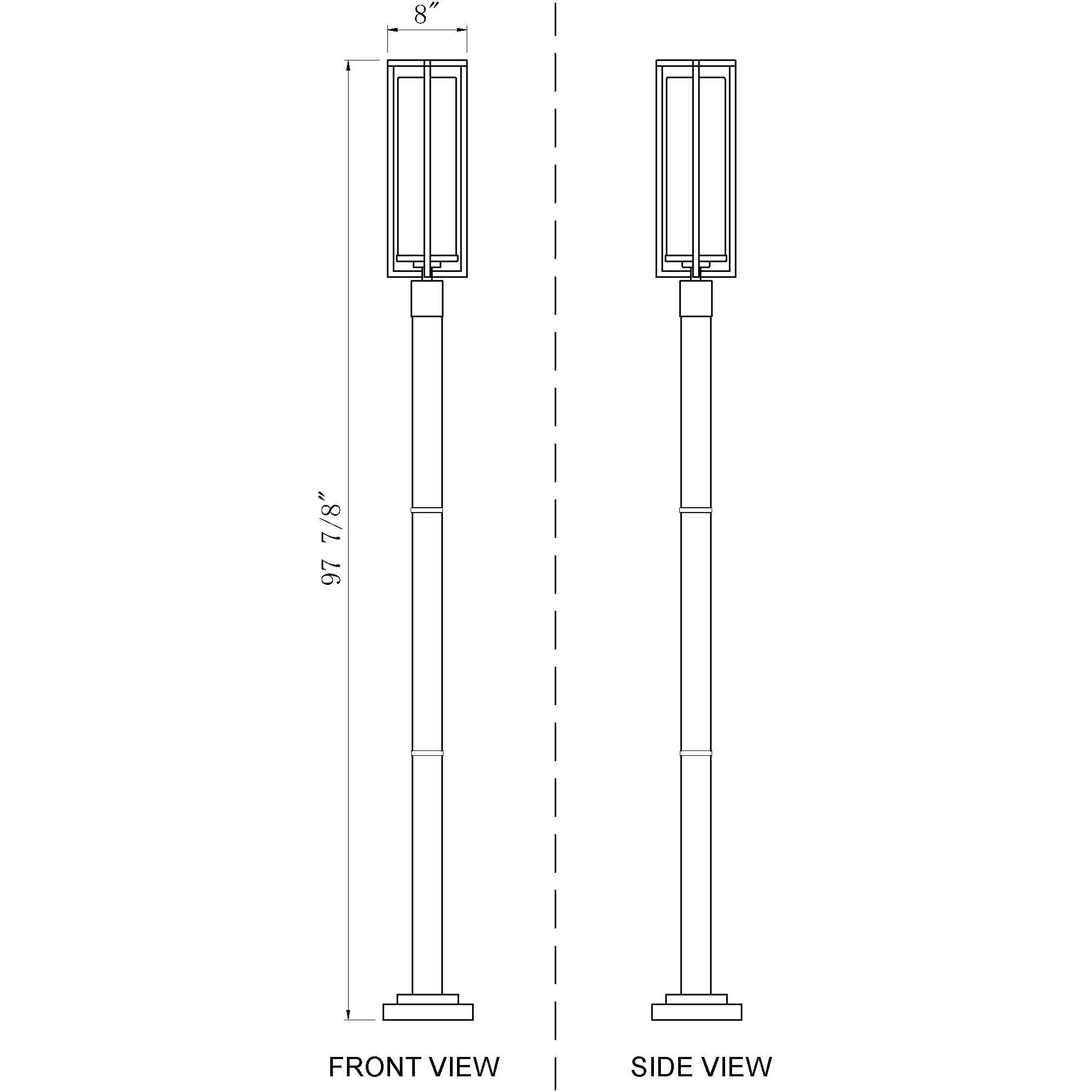 Aura 1 Light 99.5 inch Black Outdoor Post Mounted Fixture in G9