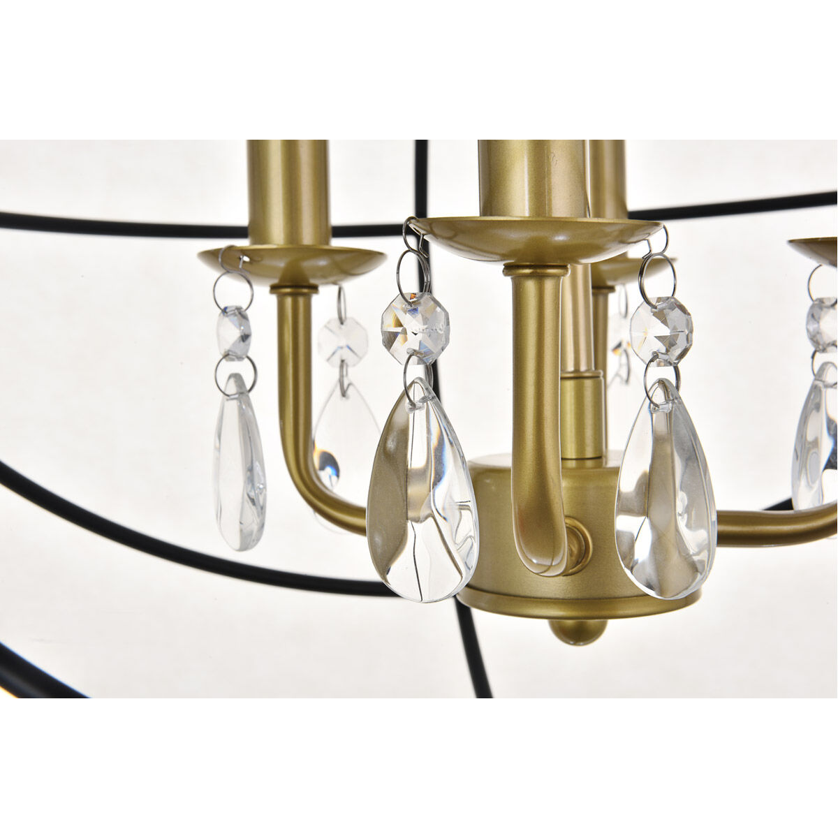 Wallace 4 Light 16 inch Matte Black and Brass Pendant Ceiling Light