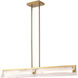 Mingle 2 Light 42 inch Satin Brass Linear Pendant Ceiling Light