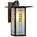 Franklin 1 Light 9 inch Mission Brown Wall Mount Wall Light in Green and Black Silk Screen